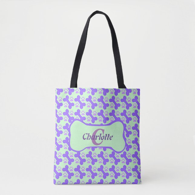 Dog Bone Monogram Tote (Front)