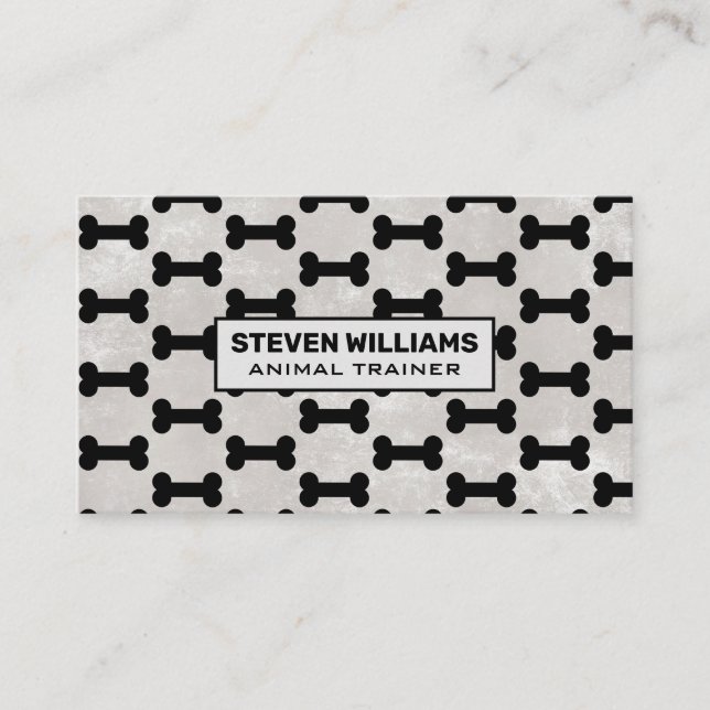 Dog Bone Pattern Business Card (Front)