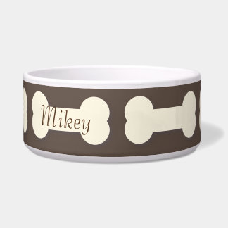 Dog Bone Pattern Name Any Color Bowl
