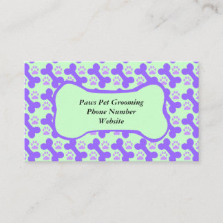Dog Bone & Paw Business Card