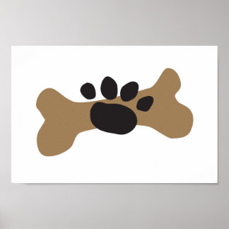 Dog Bone & Paw Print