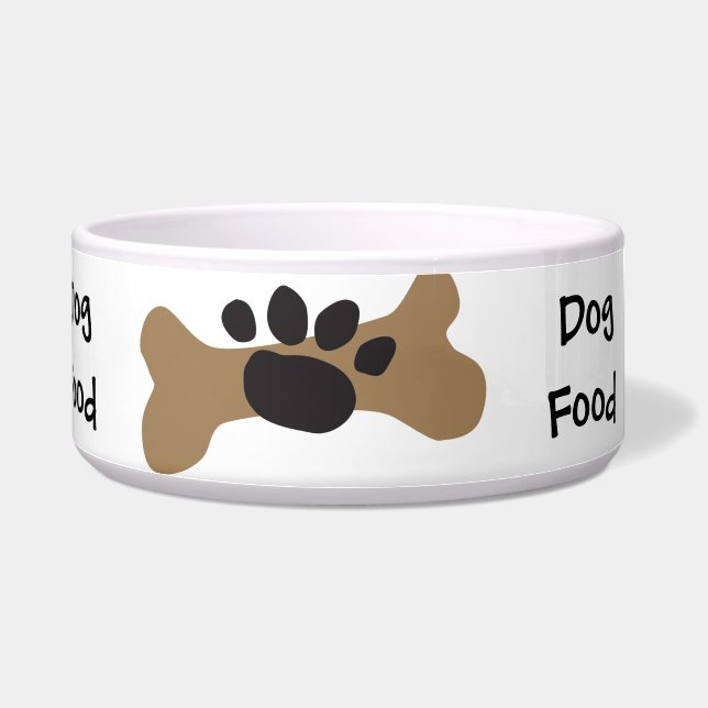 Dog Bone & Paw Print Bowl (Right)