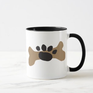 Dog Bone & Paw Print Mug