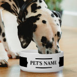 Dog Bone Personalized Pet Bowl<br><div class="desc">Bone design with editable color and text,  add your dog's name. For help customizing with dog bowl at no extra charge contact designer.</div>