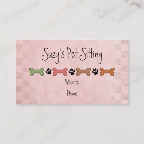 Dog Bone Pet Business Cards