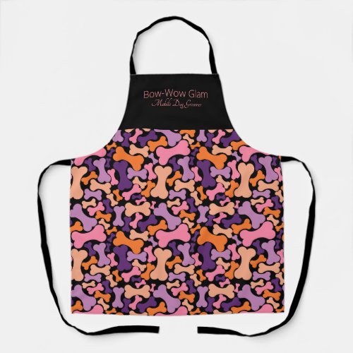 dog bone pet services apron