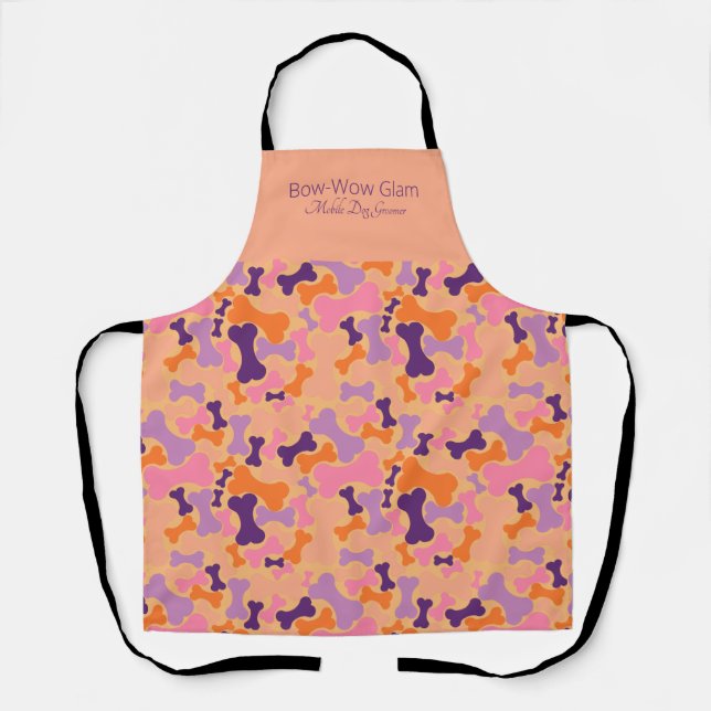 dog bone pet services apron (Front)