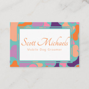 dog bone pet services business card