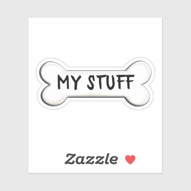 dog bone shape sticker (Sheet)