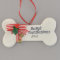 Dog Bone White with Bells Personalized Ornament