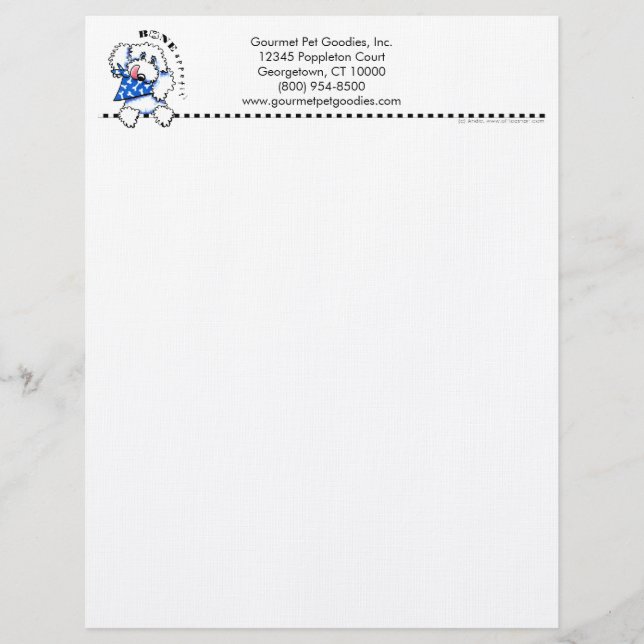 Dog Bones Bone Appetit! Gourmet Pet Foods Business Letterhead (Front)