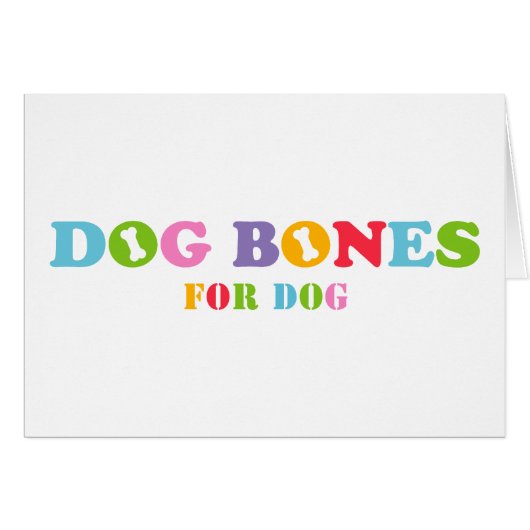 Dog Bones for Dog Cards (Front Horizontal)