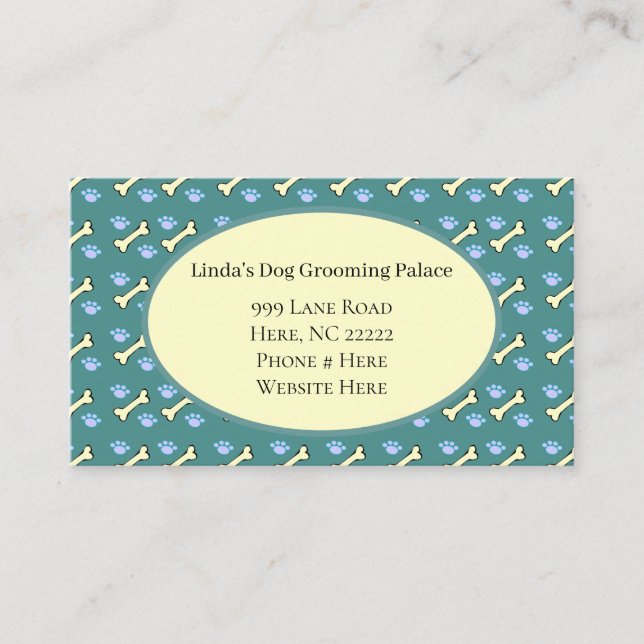Dog Bones & Paw Paws Business Cards (Front)