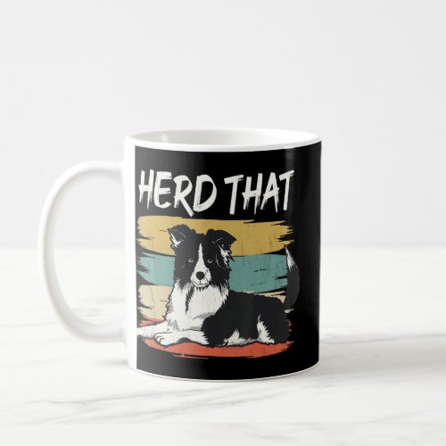 Dog border collie  coffee mug