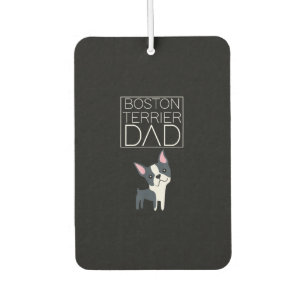 Dog Boston Terrier Dad Mens I Love Cute Funny Air Freshener
