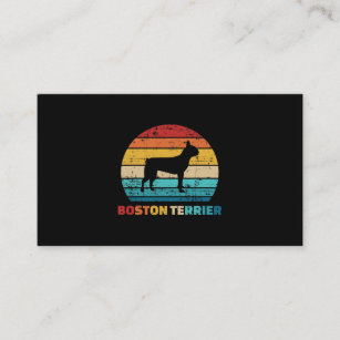 Dog Boston Terrier vintage retro Business Card