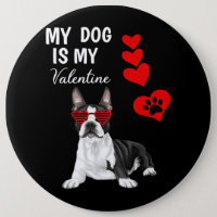 Dog Boston Terrier With Sunglasses Valentines Day 