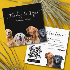 Dog Boutique Business Card Black and White