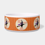Dog Bowl Broom Stick Witch<br><div class="desc">Dog Bowl Broom Stick Witch</div>