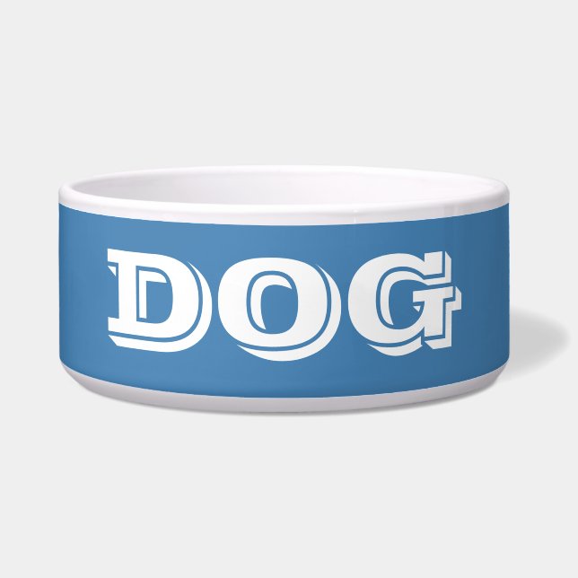 Dog Bowl by Janz Large Steel Blue (Front)