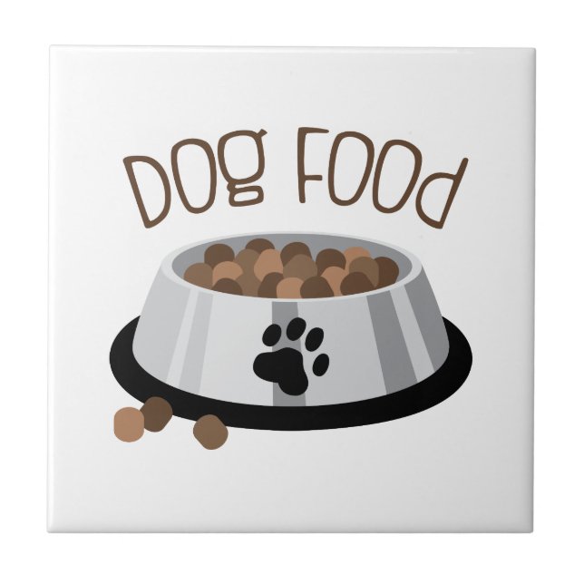 Dog Bowl Ceramic Tile (Front)