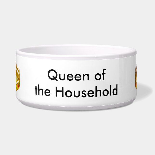 Dog Bowl - Queen of the Household (Front)
