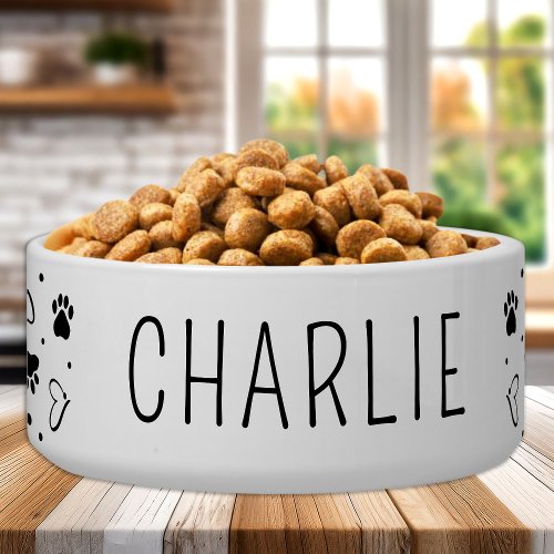 Dog Bowl Simple Cute Ceramic Food Water Dish