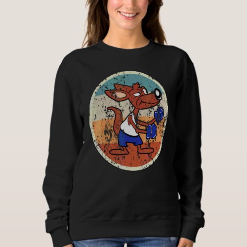 Dog Boxer Boxers Vintage Retro Sweatshirt