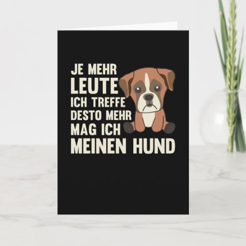 Dog Boxer Doesnt Like People Cute Dogs Card