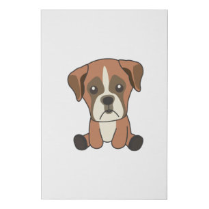 Dog Boxer Puppy Sweet Dogs For Kids Dog Friend Faux Canvas Print