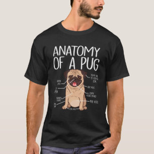 Dog Breed Animal Pet Dog Cute Pug Lover Anatomy Of T-Shirt