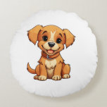 Dog Breed Art Prints | dog lover Round Pillow