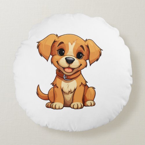 Dog Breed Art Prints  dog lover Round Pillow