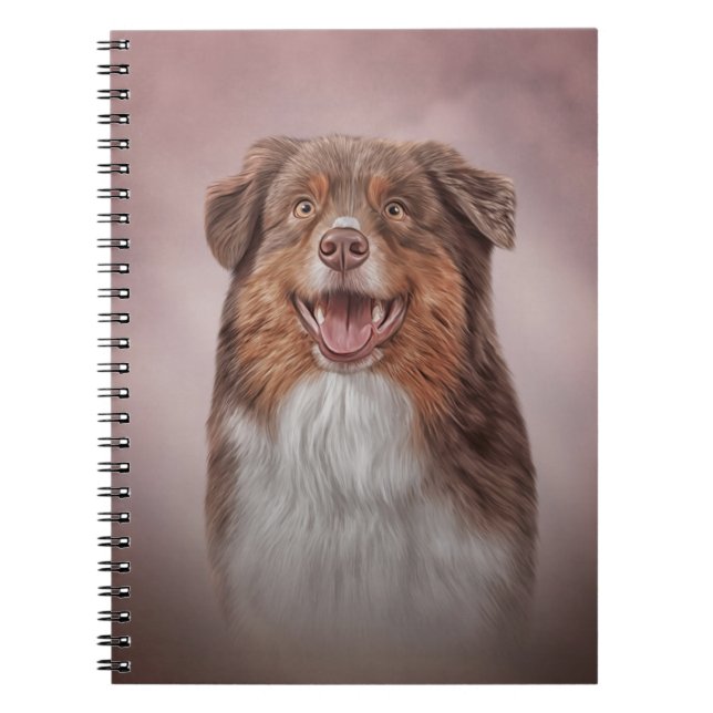 Dog breed Australian Shepherd Notebook (Front)