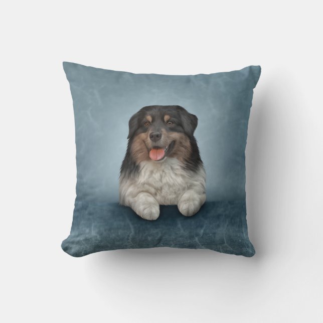 Dog breed Australian Shepherd Throw Pillow (Front)