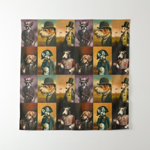 Dog Breed Characters Tapestry