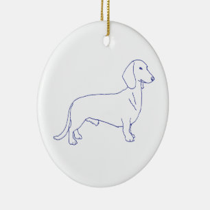 Dog Breed Dachshund Ceramic Ornament