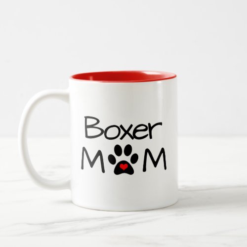 Dog Breed Gifts Boxer Mom Two_Tone Coffee Mug