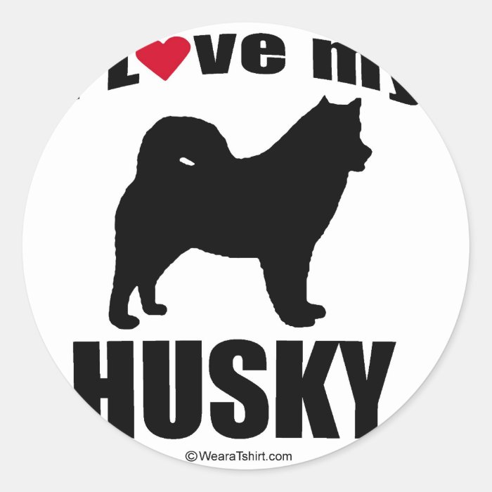 "DOG BREED"   HUSKY   "I LOVE MY HUSKY" STICKERS