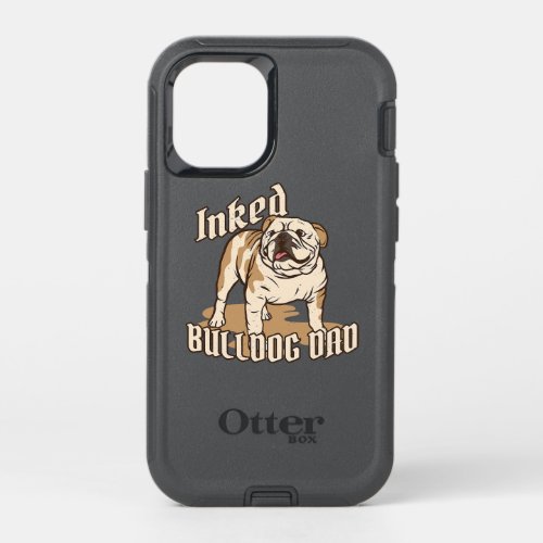 Dog Breed Inked Bulldog Dad Saying Dog Owner OtterBox Defender iPhone 12 Mini Case