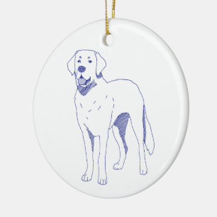 Dog breed Labrador Ceramic Ornament