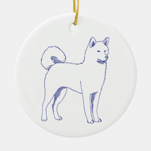 Dog breed Shiba Inu Ceramic Ornament