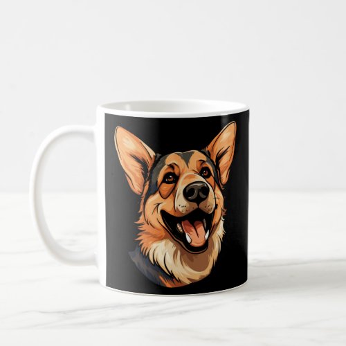 Dog Breed Smiling German Shepherd Long Sleeve T Sh Coffee Mug