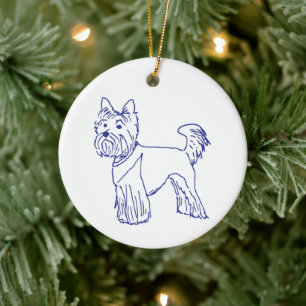 Dog breed Yorkshire Terrier Ceramic Ornament