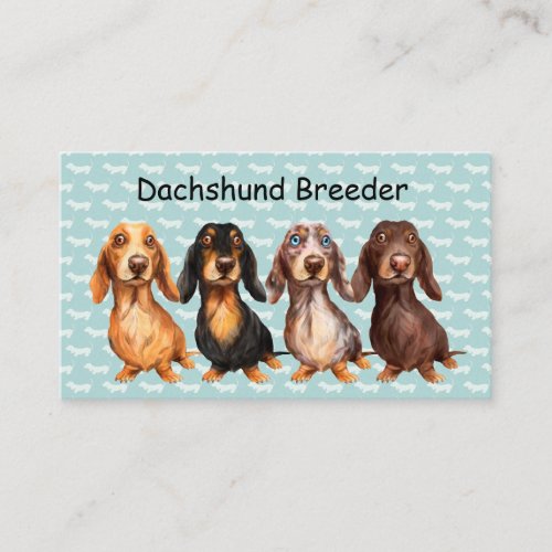 Dog Breeder Dachshund Business Cards