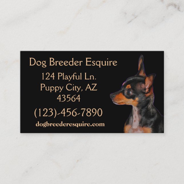 Dog Breeder Esquire Business Card (Front)