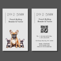 Dog Breeder Trainer French Bulldog QR Code Canine 