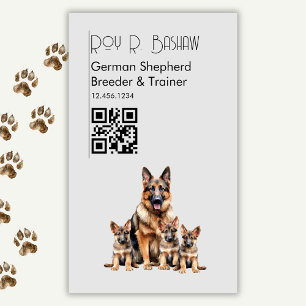 Dog Breeder Trainer German Shepherd Puppy QR Code Business Card Magnet