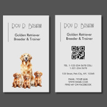Dog Breeder Trainer Golden Retriever QR Code 