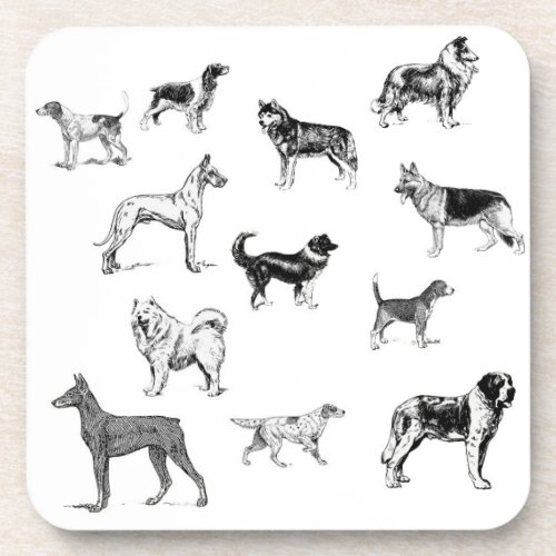 Dog Breeds Coaster Set